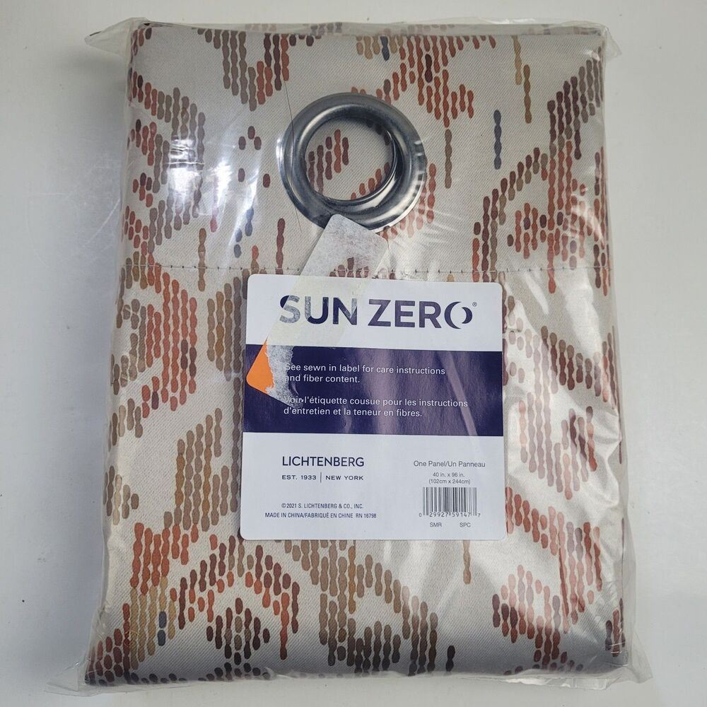 NEW Sun Zero 40 x 96 One Grommet curtain panel 'Spice' #CT20